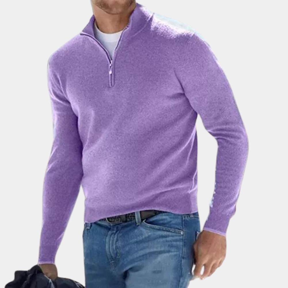 Harvey | Men's Simple Half Zip Sweater