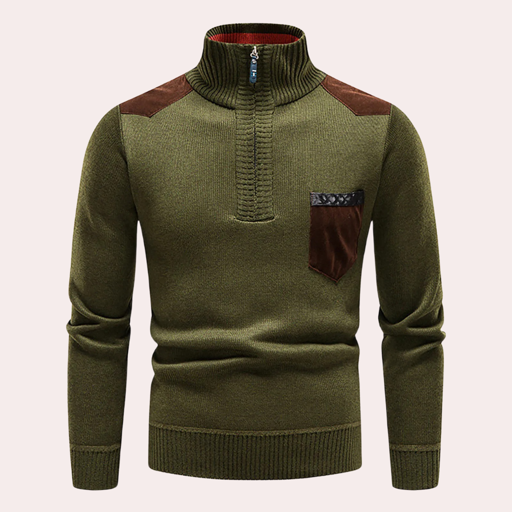 Ignatius | Timeless Elegance Half-Zip Sweater for Men