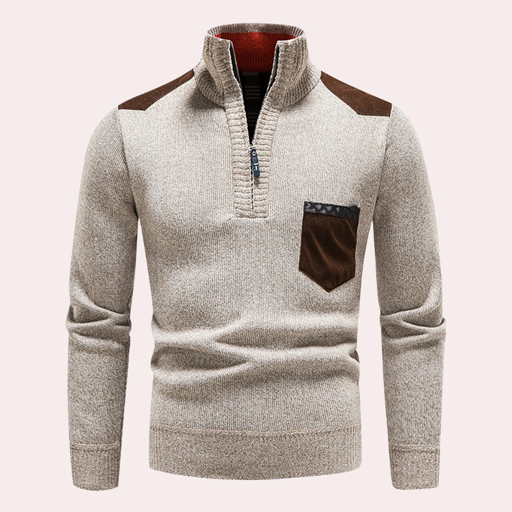Ignatius | Timeless Elegance Half-Zip Sweater for Men