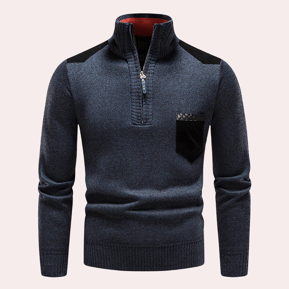 Ignatius | Timeless Elegance Half-Zip Sweater for Men