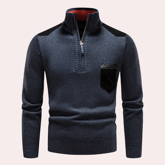 Ignatius | Timeless Elegance Half-Zip Sweater for Men