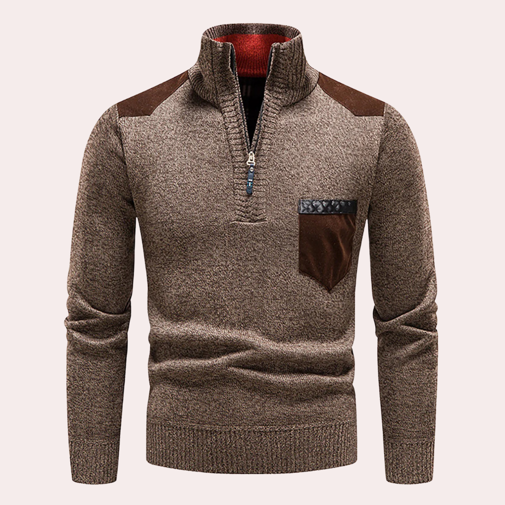 Ignatius | Timeless Elegance Half-Zip Sweater for Men