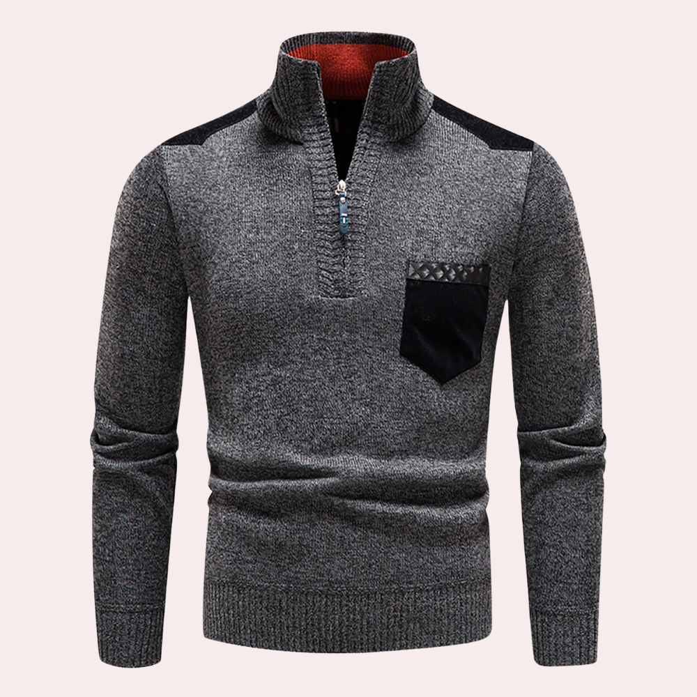 Ignatius | Timeless Elegance Half-Zip Sweater for Men