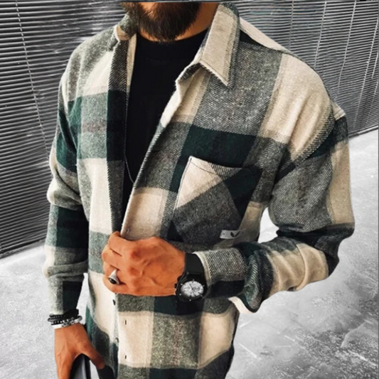 Aaryan | Warm Long-Sleeved Shirt for Men with Stylish Comfort