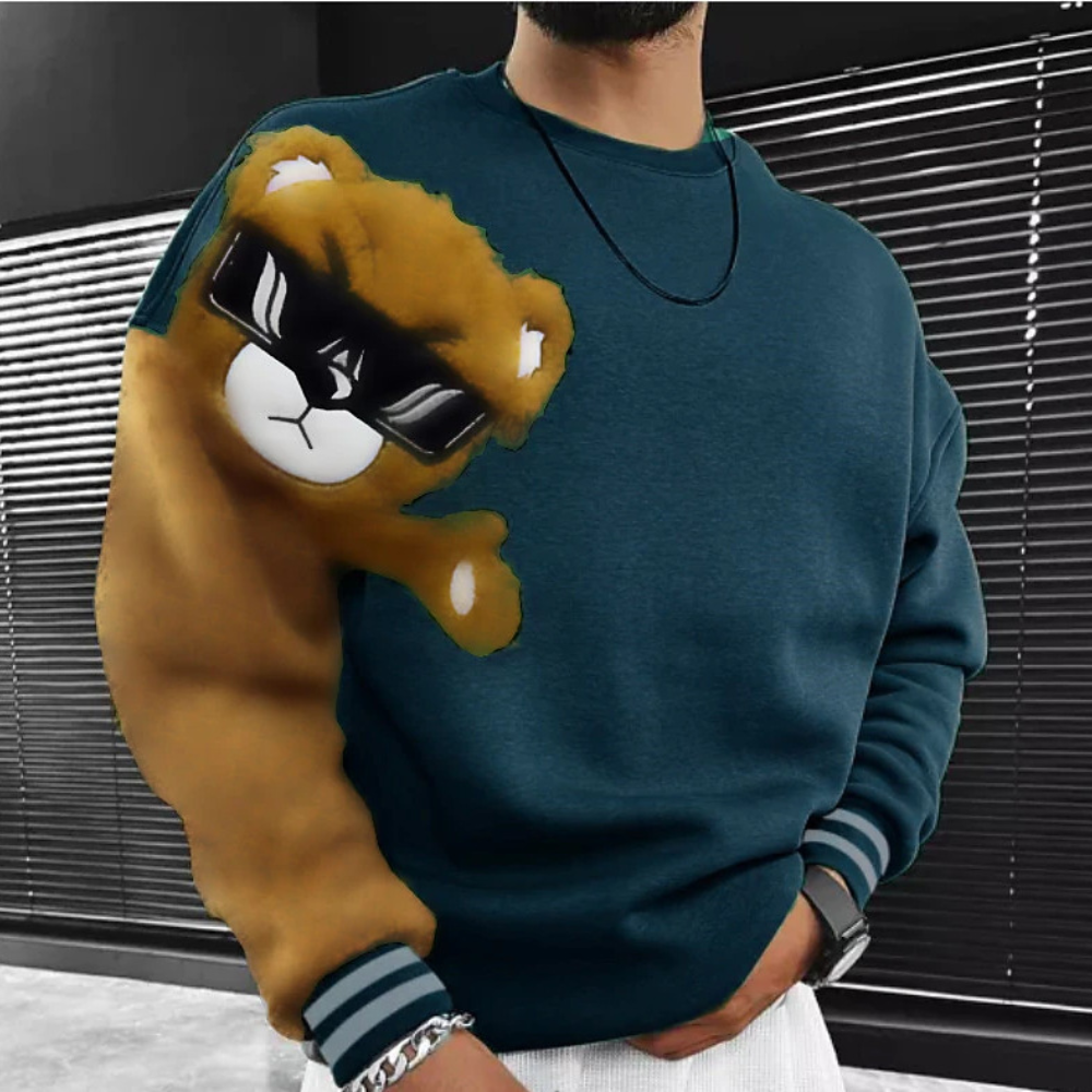 Bernd | Bear Print Sweatshirt For Men