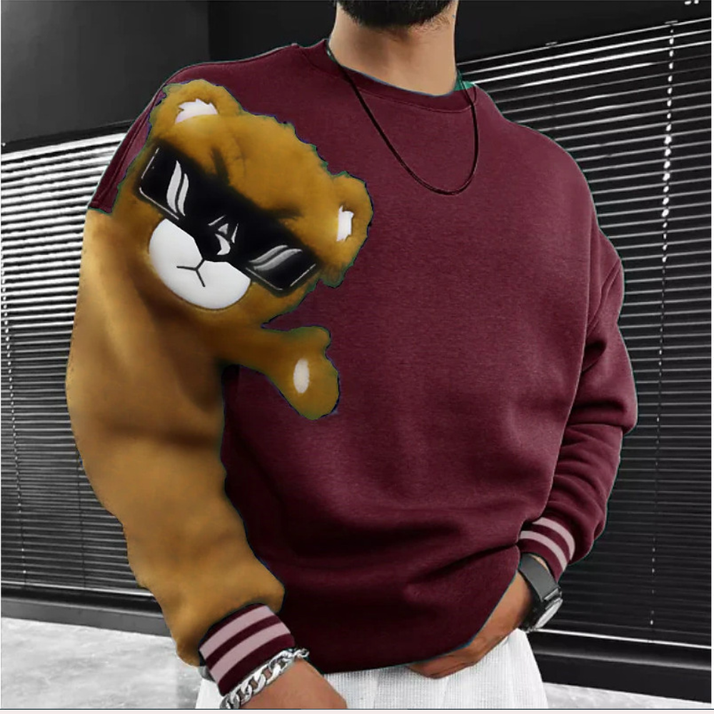 Bernd | Bear Print Sweatshirt For Men