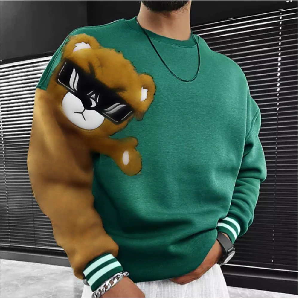 Bernd | Bear Print Sweatshirt For Men