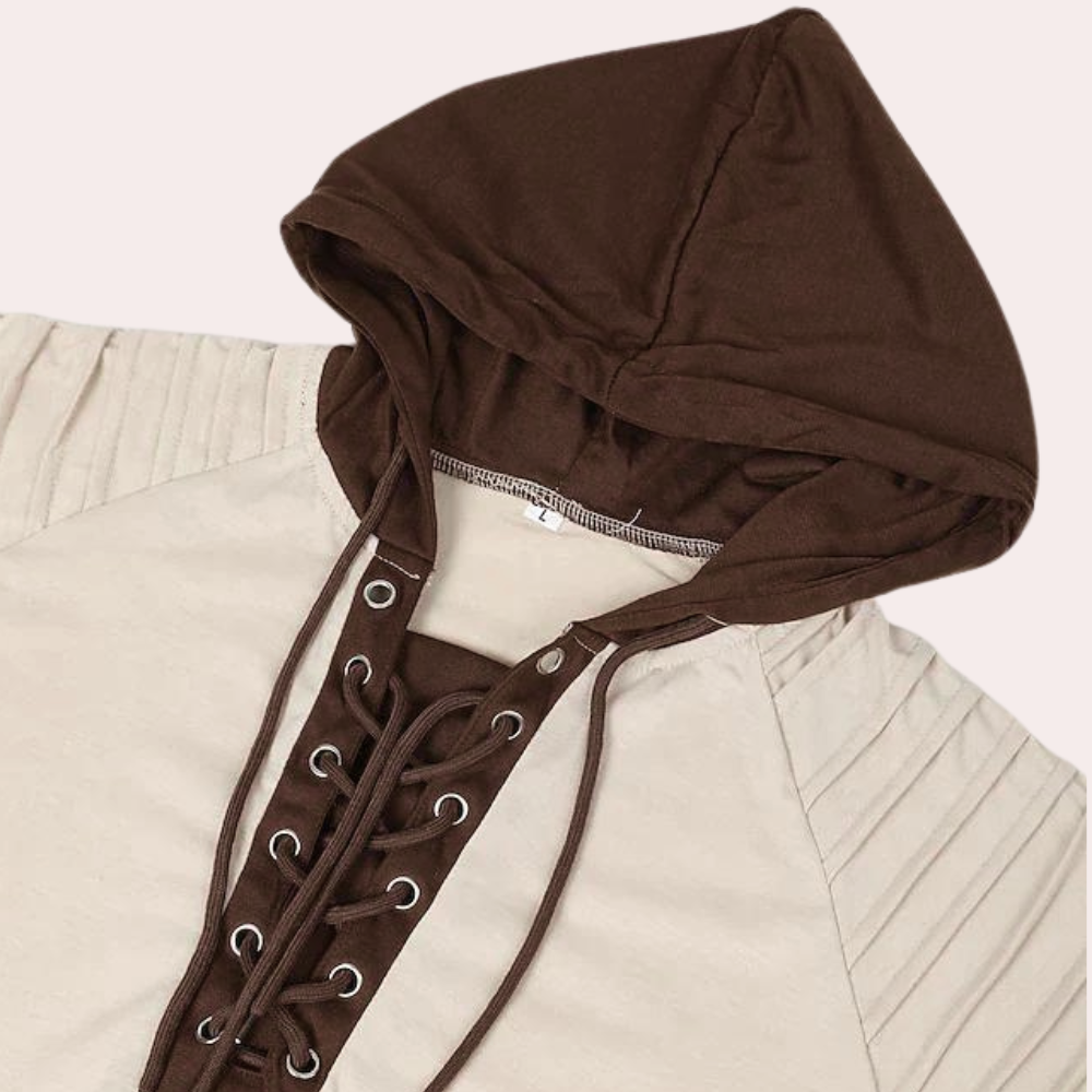 Jerico | Modern Men's Hooded Lace-Up Sweatshirt