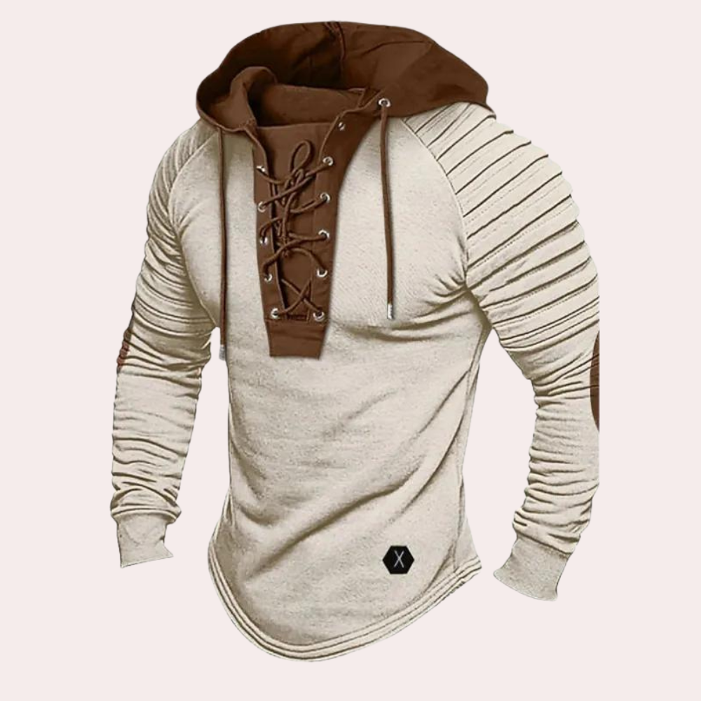 Jerico | Modern Men's Hooded Lace-Up Sweatshirt