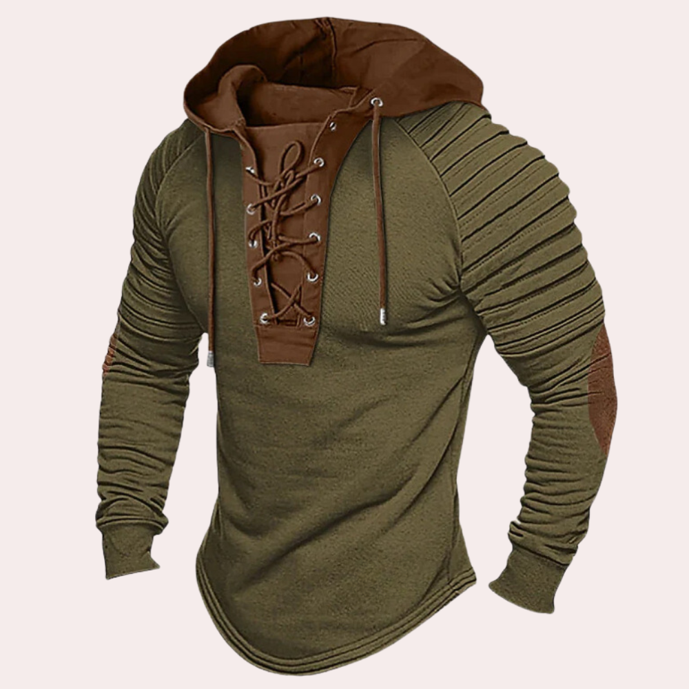 Jerico | Modern Men's Hooded Lace-Up Sweatshirt