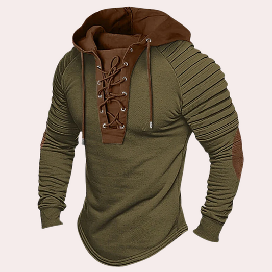 Jerico | Modern Men's Hooded Lace-Up Sweatshirt