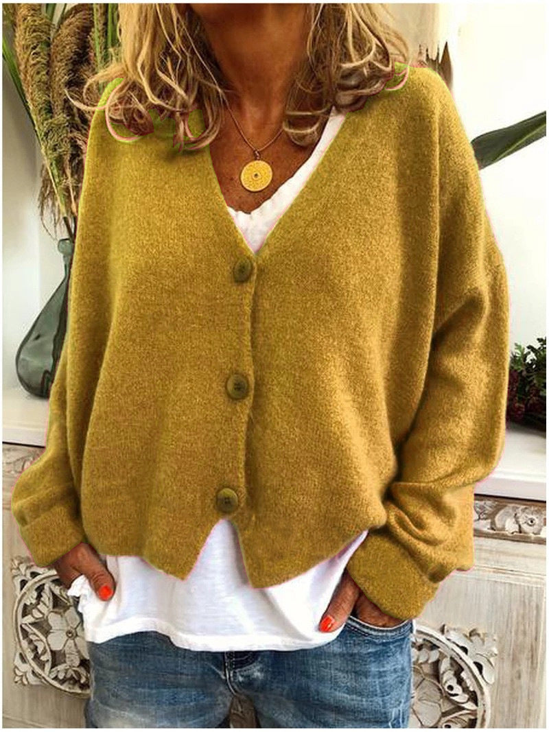 Soft Knit V-Neck Cardigan for Women