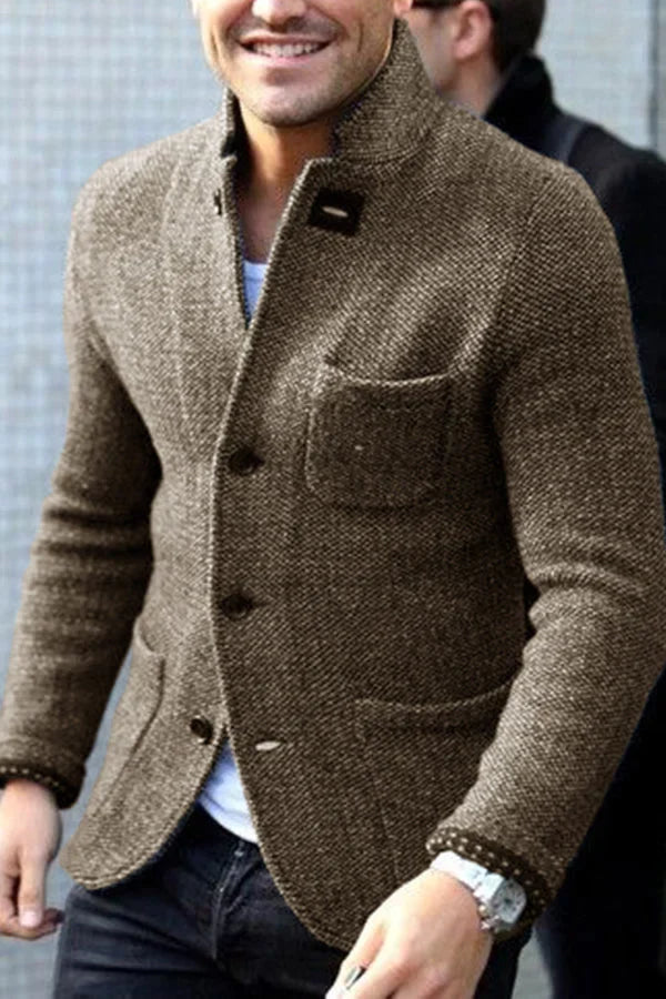 Men’s Modern Wool-Blend Blazer Jacket