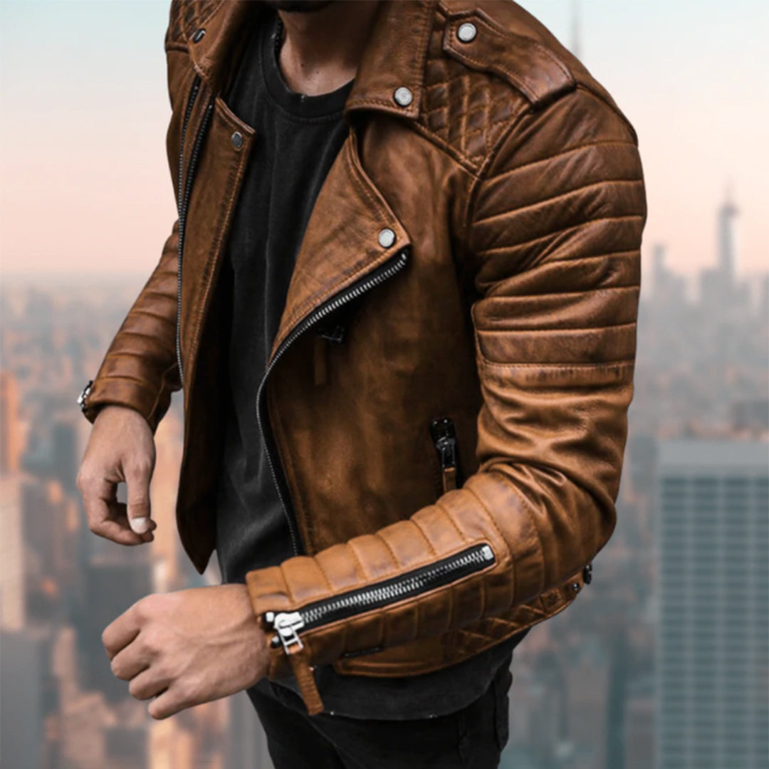 Cruz | Iconic Biker Jacket with Rugged Elegance for Men