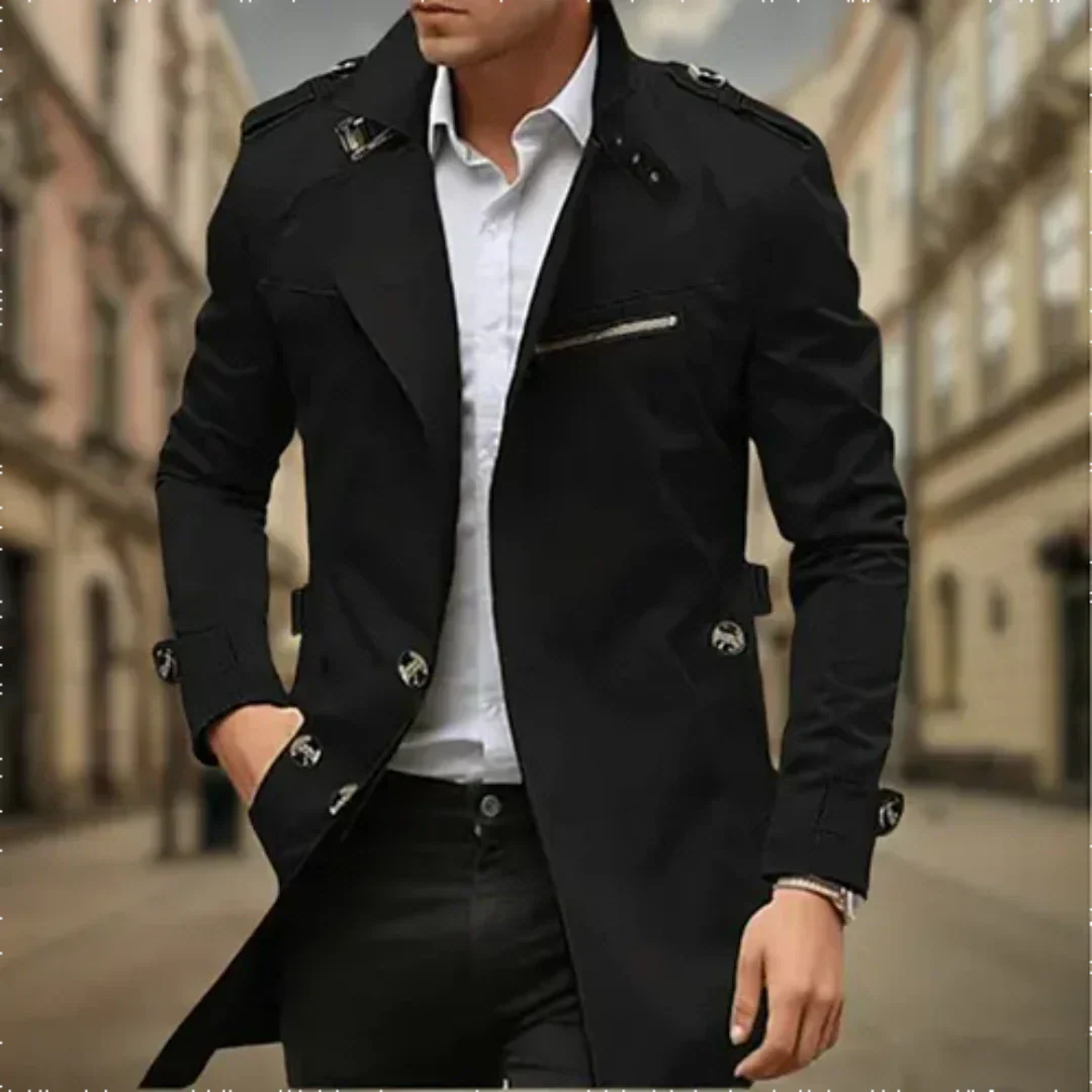 Said | Waterproof Double-Breasted Trench Coat for Men