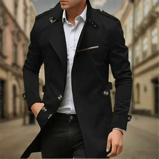 Said | Waterproof Double-Breasted Trench Coat for Men