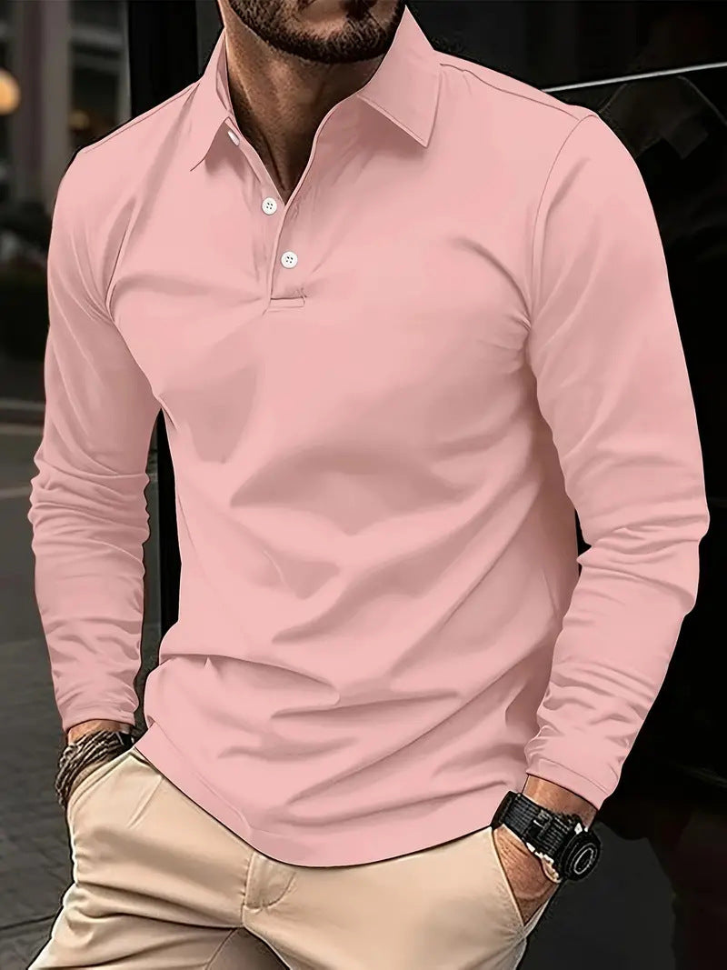 Men’s Classic Long-Sleeve Polo Shirt