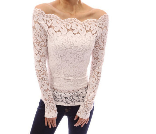 Emma - Elegant Floral Lace Top for Women