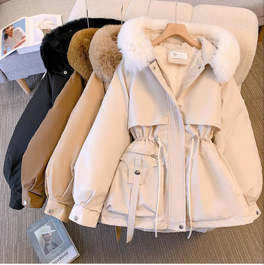 Isabella - Cozy Women’s Parka Jacket with Fur Hood