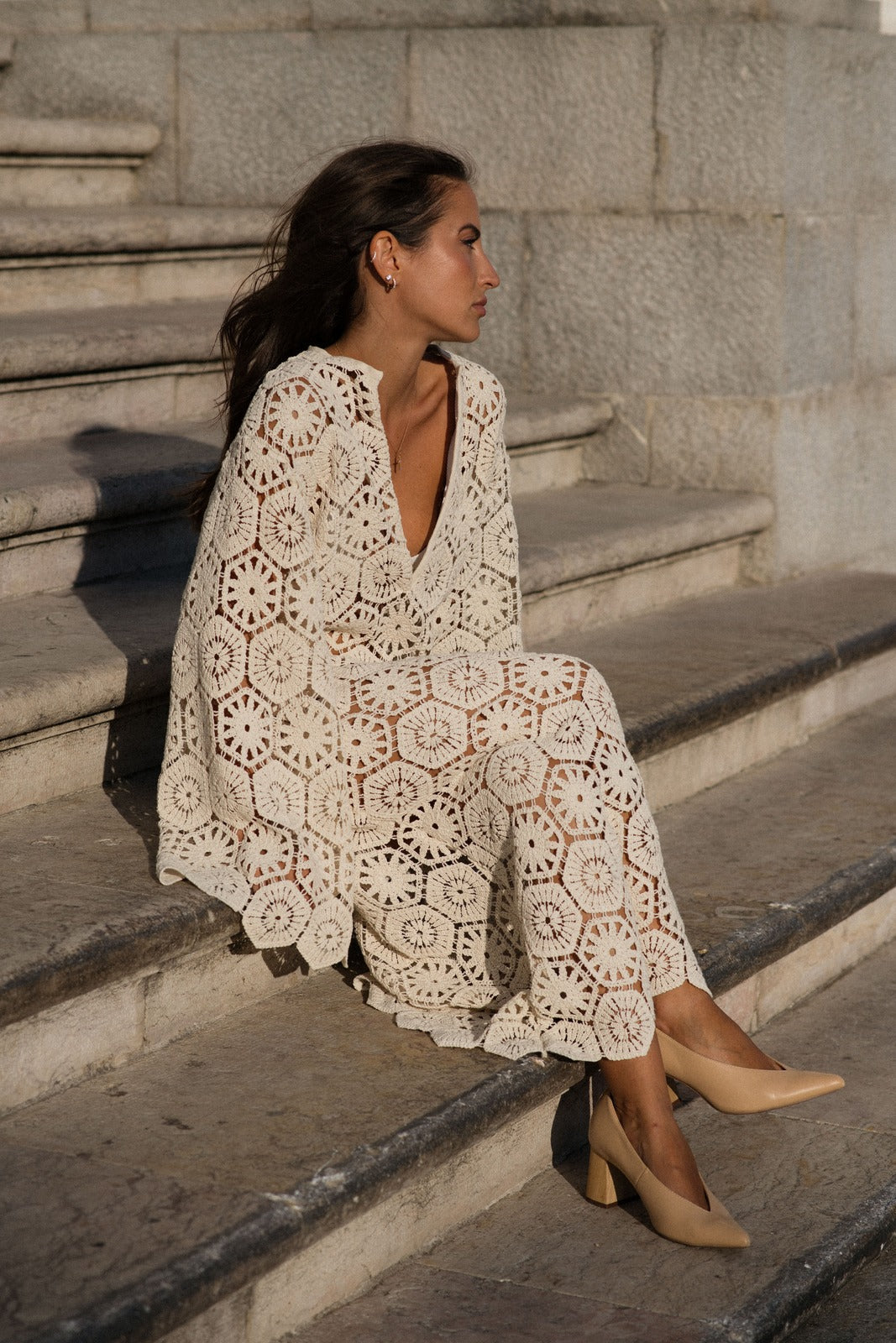 Finley | Long Lace Dress With Elegant Floral Pattern for Women