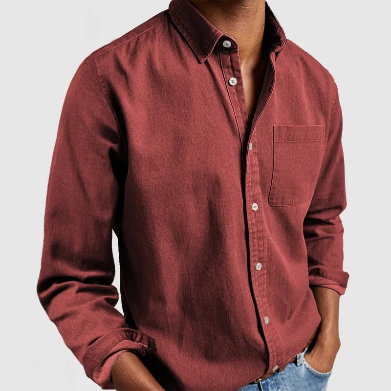 Men’s Casual Long Sleeve Cotton Shirt