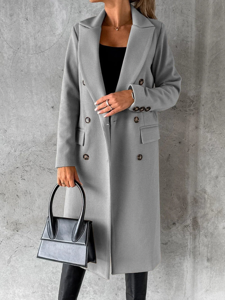 Women’s Timeless Double-Breasted Long Coat
