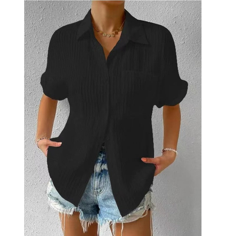 Women’s Lightweight Cotton Button-Up Shirt