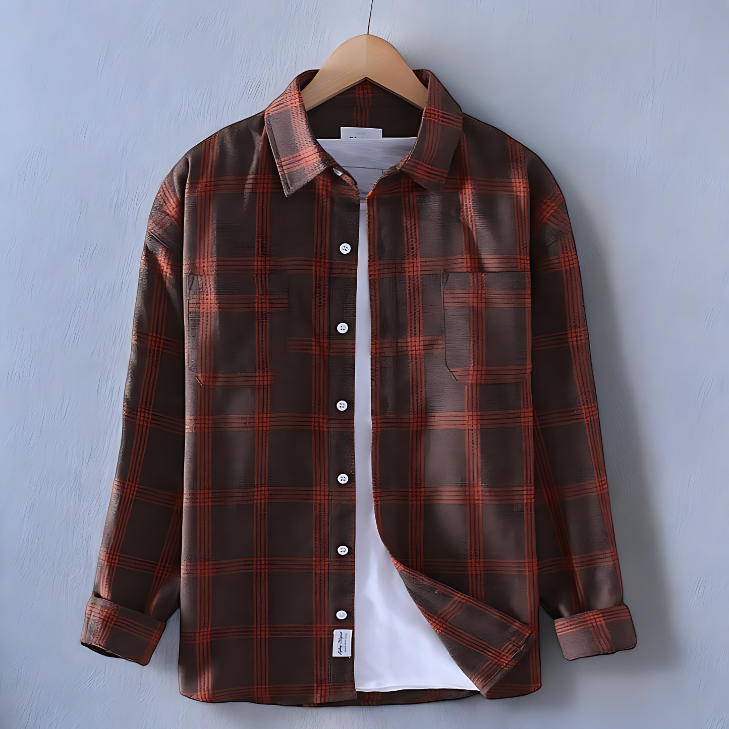 Men’s Casual Flannel Checkered Shirt - Classic Plaid Design