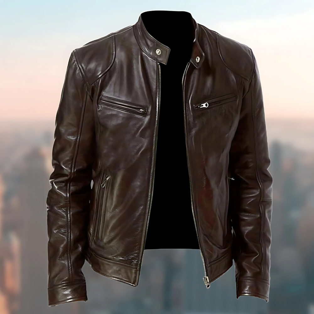 Men’s Classic Leather Biker Jacket