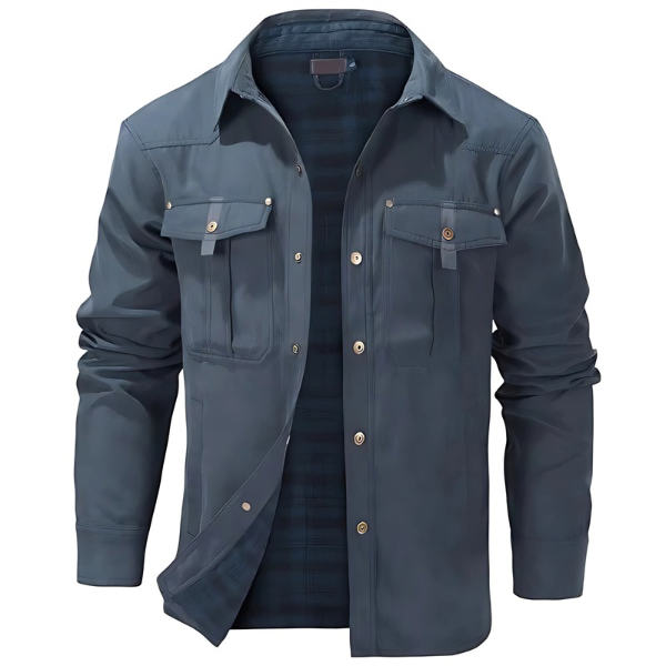 Men’s Stylish Utility Jacket with Flannel Lining