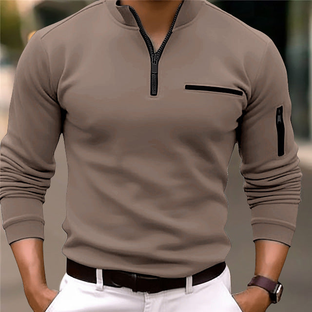 Men’s Slim-Fit Quarter-Zip Pullover