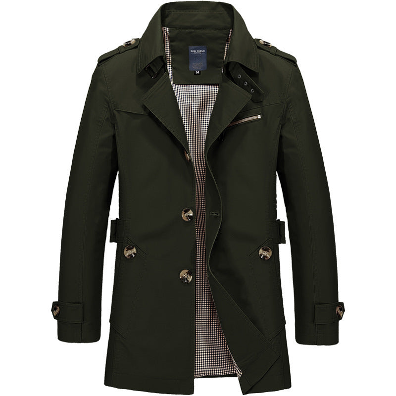 Men’s Classic Double-Breasted Trench Coat