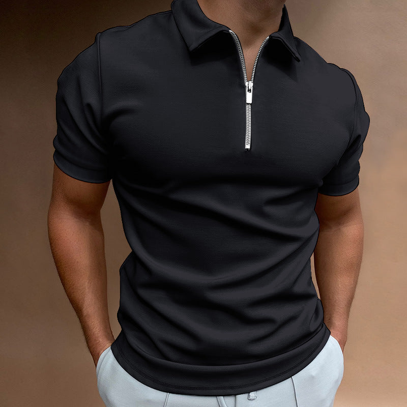 Men’s Zip-Up Polo Shirt