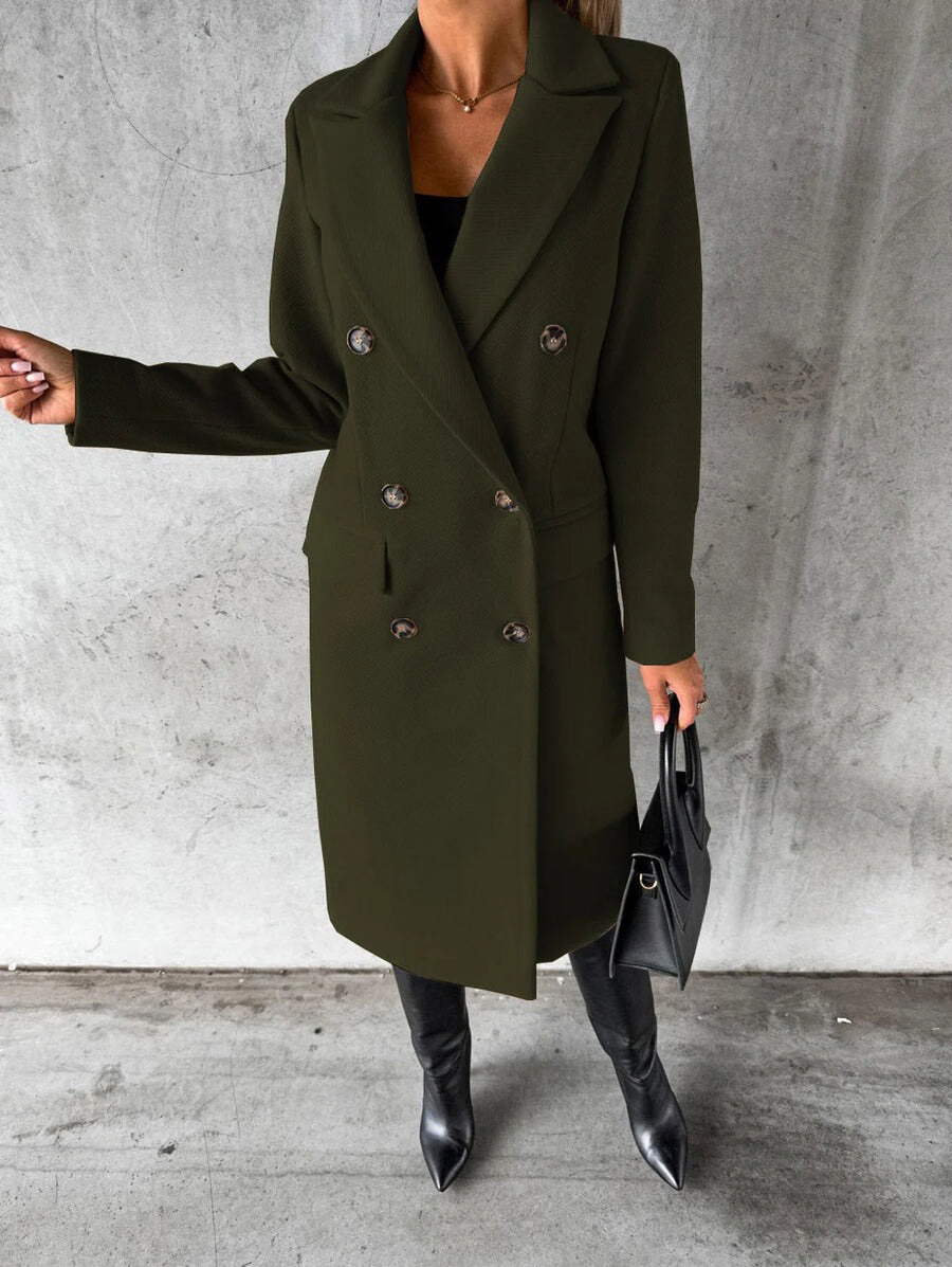 Women’s Timeless Double-Breasted Long Coat