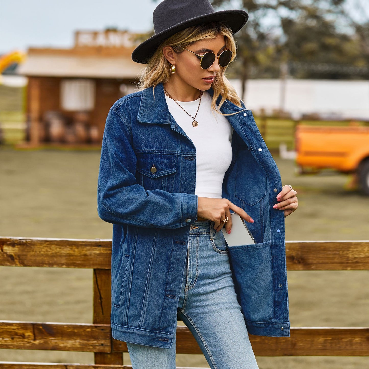 Oversized Denim Jacket for Women