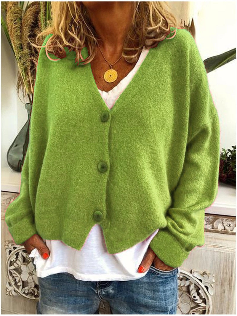 Soft Knit V-Neck Cardigan for Women