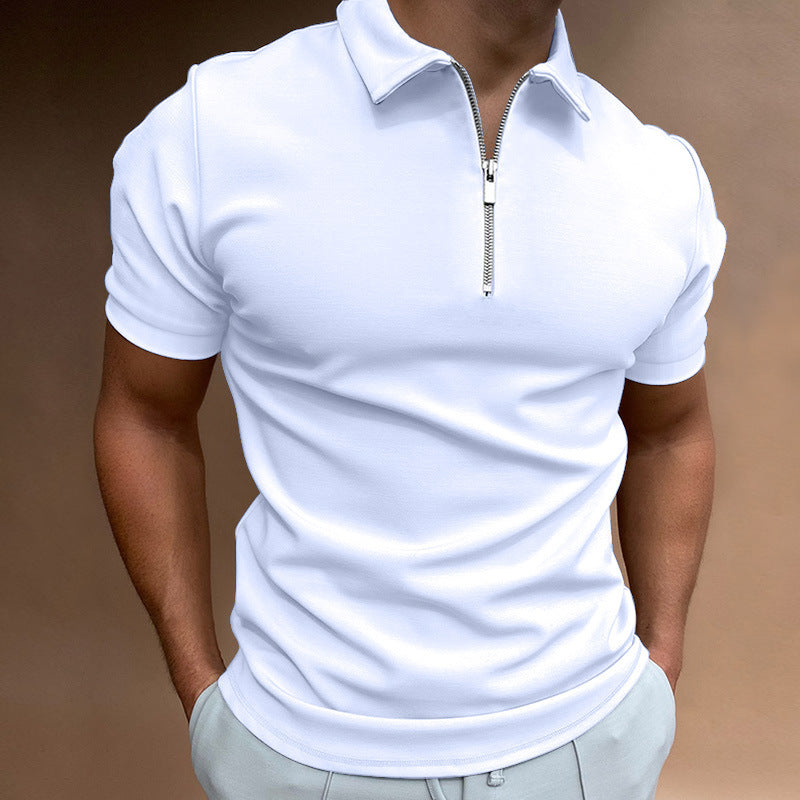 Men’s Zip-Up Polo Shirt
