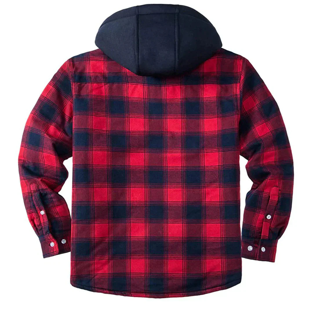 Ender | Men's Hooded Plaid Jacket with Classic Design