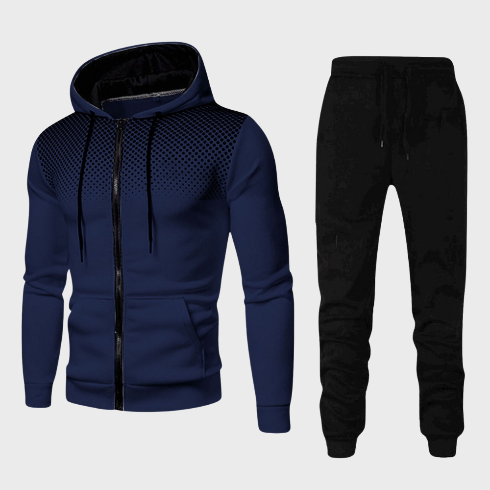 Herleif | Men's Tracksuit with Hooded Vest and Slim Fit Design