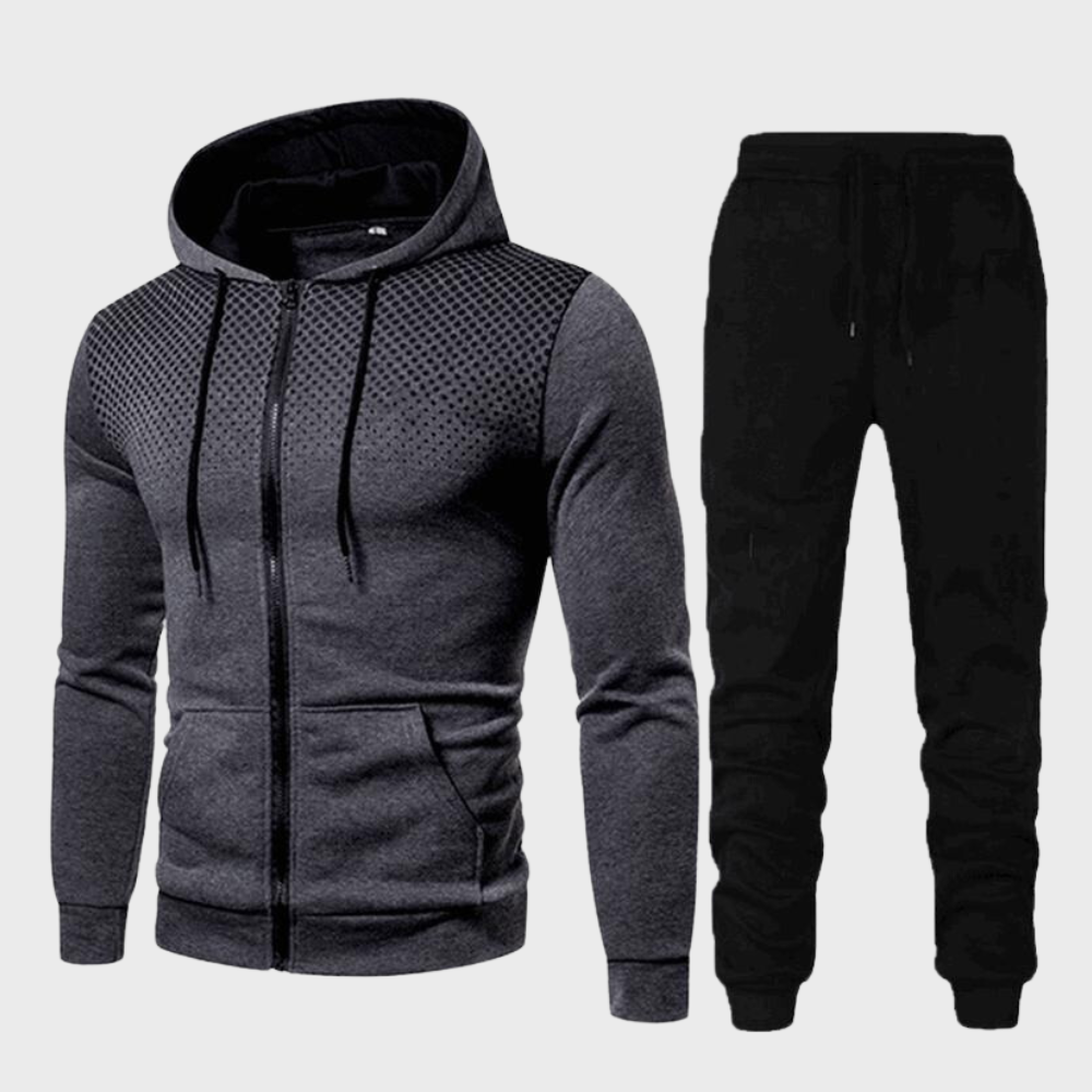 Herleif | Men's Tracksuit with Hooded Vest and Slim Fit Design