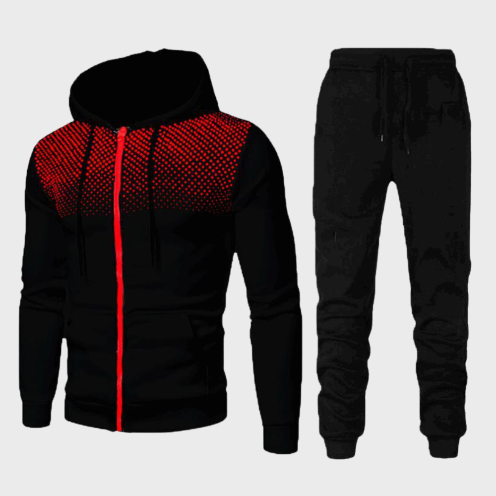 Herleif | Men's Tracksuit with Hooded Vest and Slim Fit Design