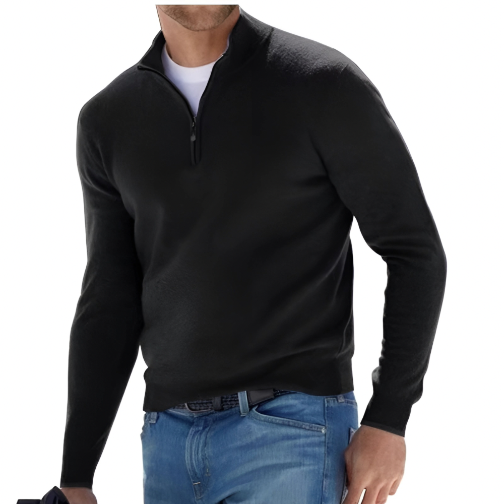 Men’s Classic Quarter-Zip Knitted Sweater