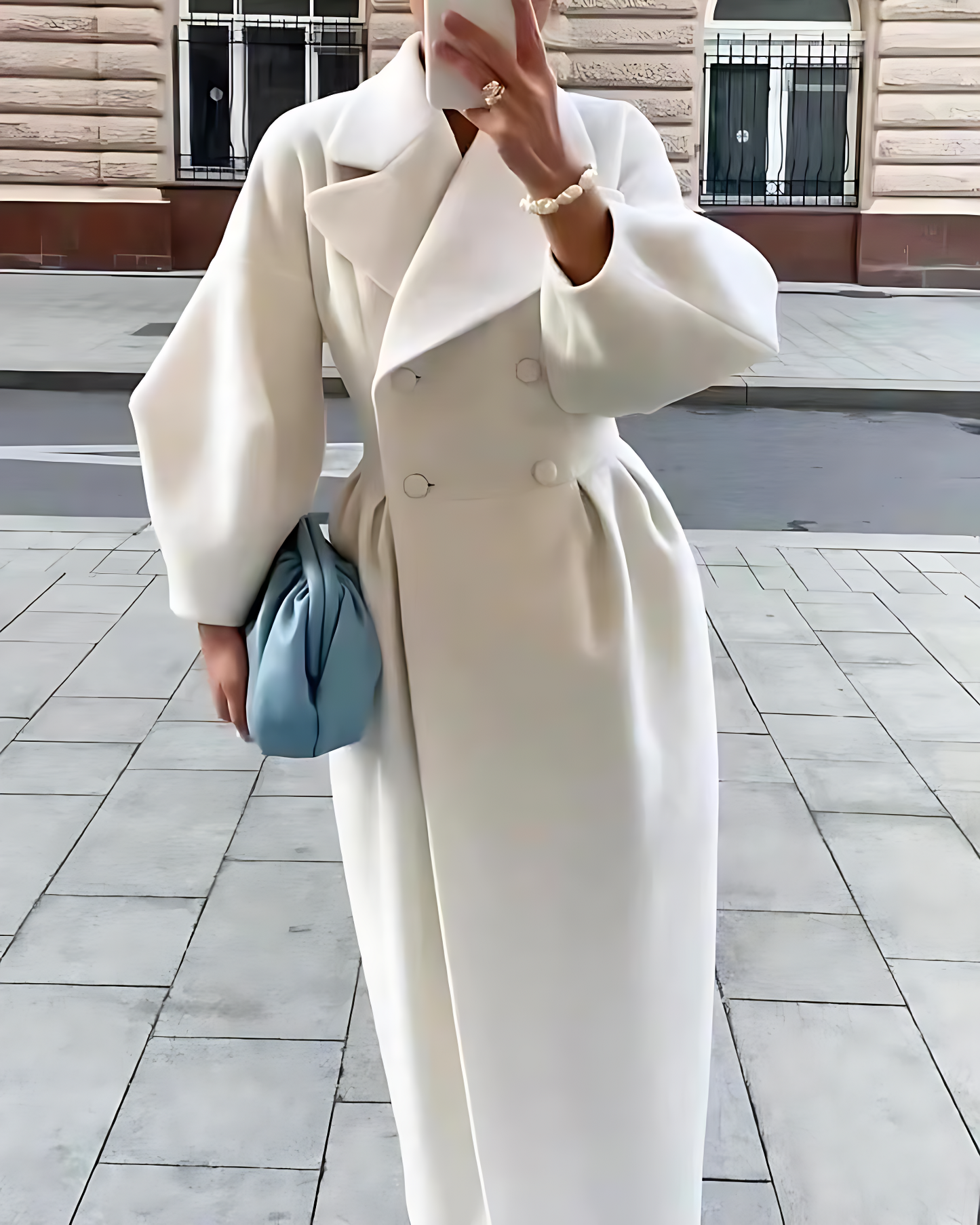Women’s Double-Breasted Long Trench Coat