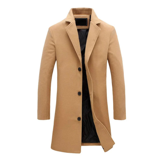 Agam | Elegant Long Winter Coat for Men