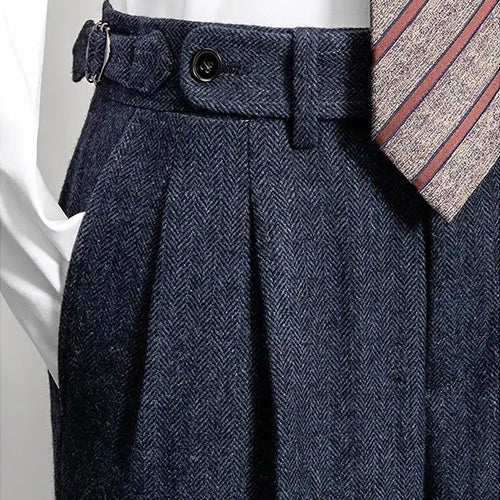 Thiago | Men's Premium Slim Fit Belted Work Pant