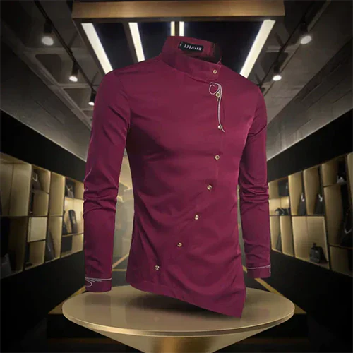 Marvin | Retro Stand Collar Shirt For Men