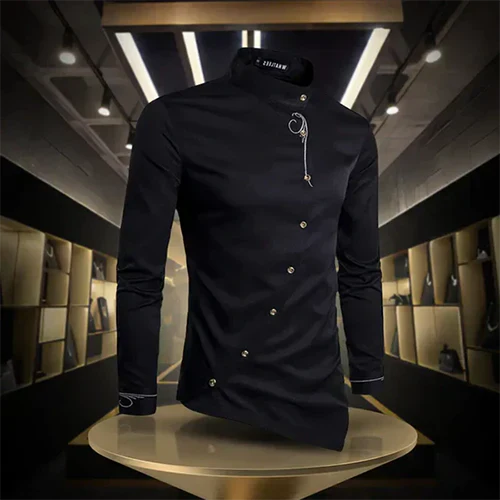 Marvin | Retro Stand Collar Shirt For Men