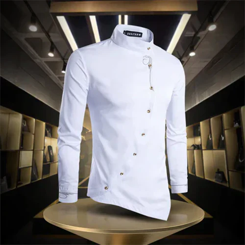 Marvin | Retro Stand Collar Shirt For Men