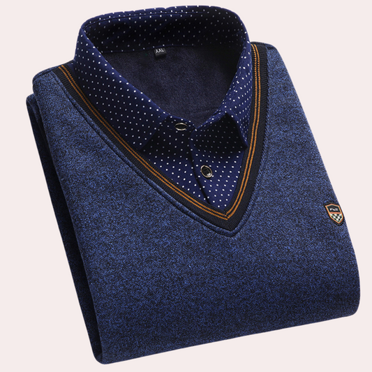 Norbert | Shirt Collar Sweater in Soft Breathable Fabric for Men