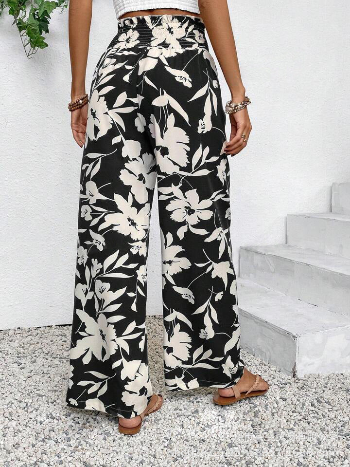 Rubi | High-Waisted Wide-Leg Pants with Floral Print for Women